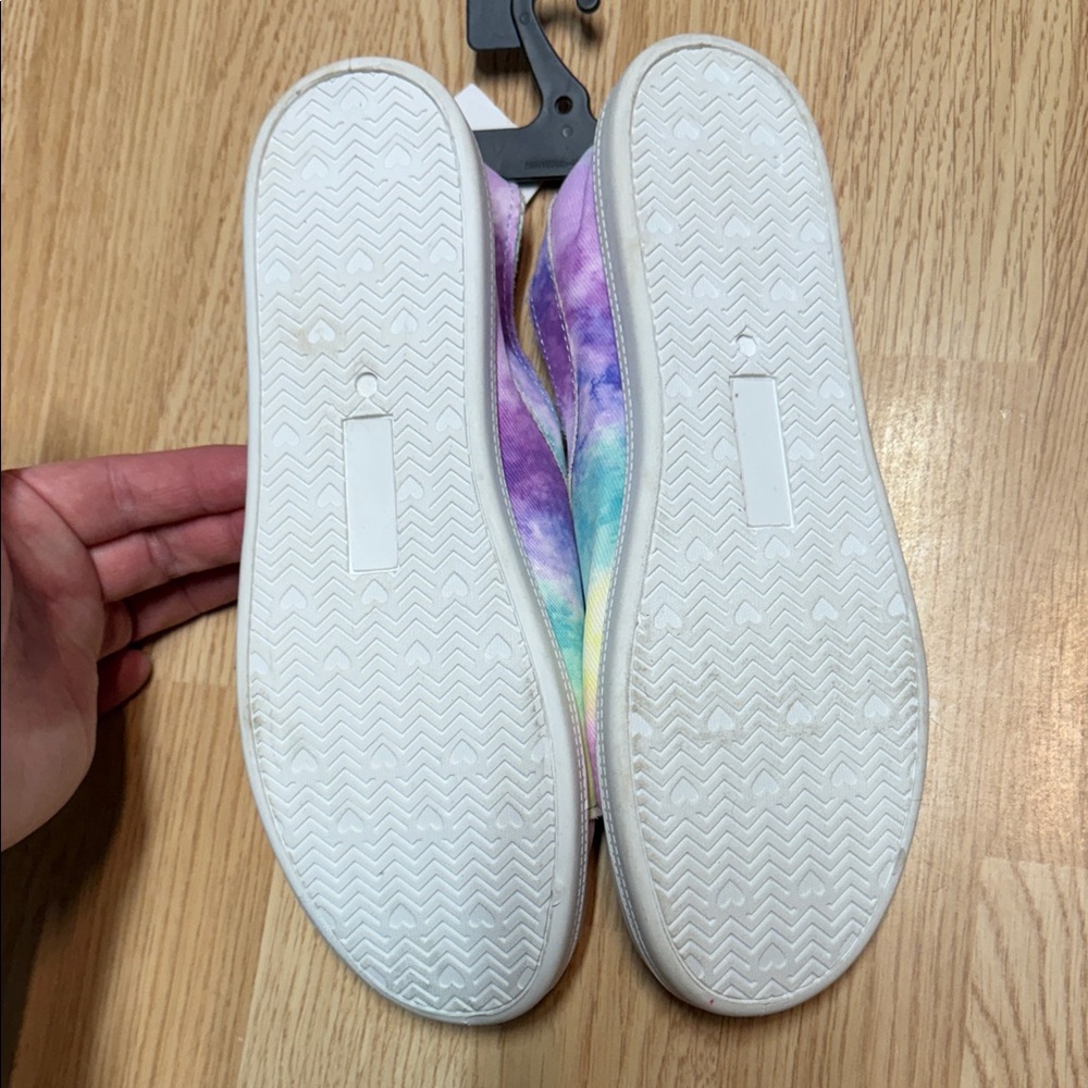 Sugar NWT Girls Size 7 Multicolor Tie Dye Lace Up Sneakers Casual Shoes - Picture 4 of 4